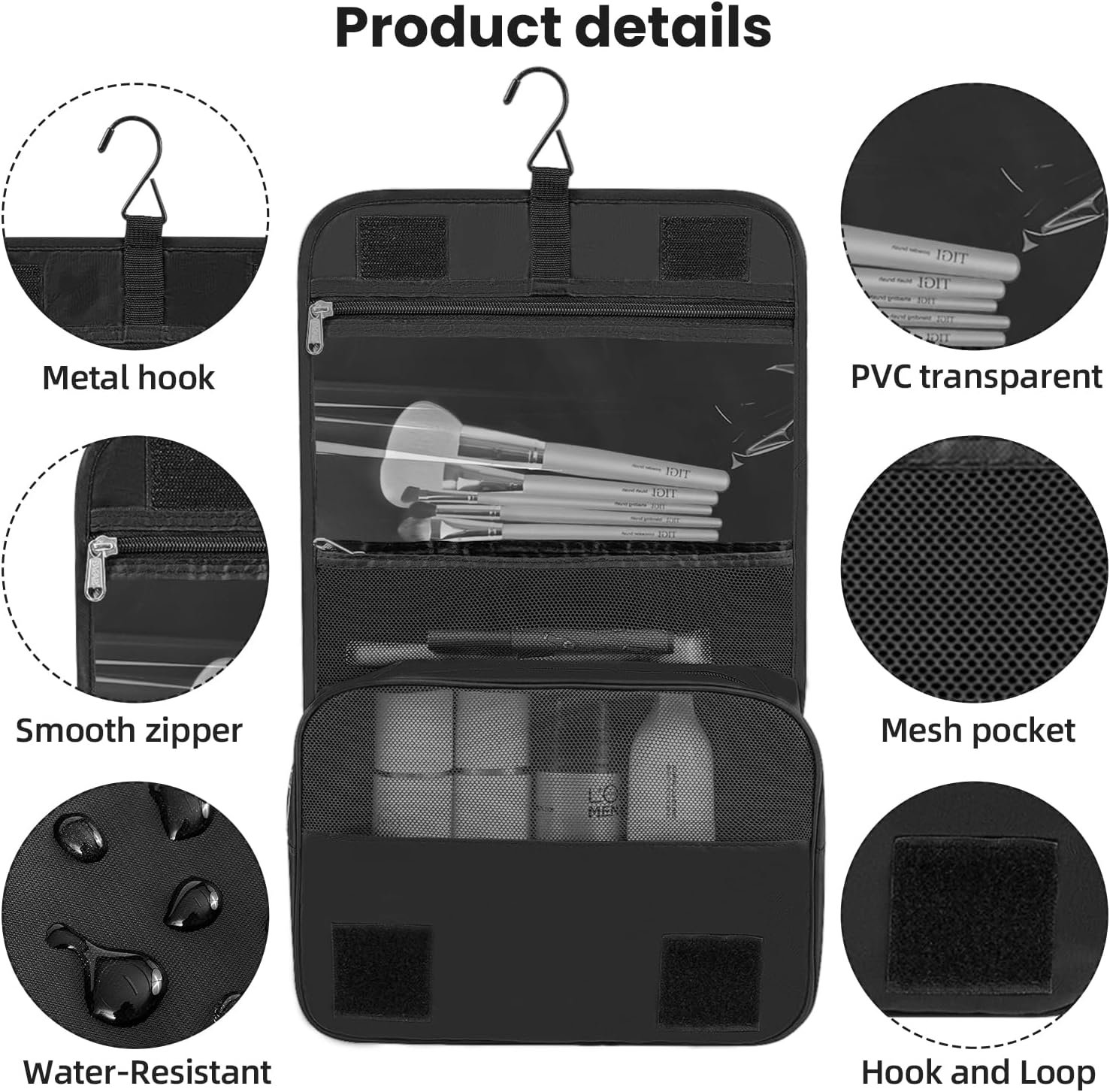 BAGAIL 10 Set Packing Cubes Various Sizes Packing Organizer for Travel Accessories Luggage Carry On Suitcase-Black - Image 4