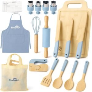 29 PCS Wooden Kids Cooking Set, Tod...