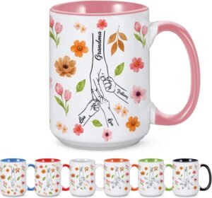 Custom Mom Grandma Mug with Kids Na...