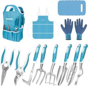 Blue Garden Tool Sets 12-Piece, Alu...