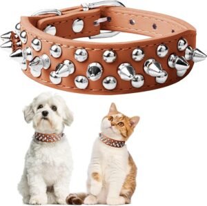 Spiked Studded Dog Collar, Adjustab...