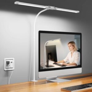 Desk Lamp with Clamp, Eye-Caring De...