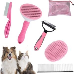 Dog Grooming Tools Set Pet Self Cle...