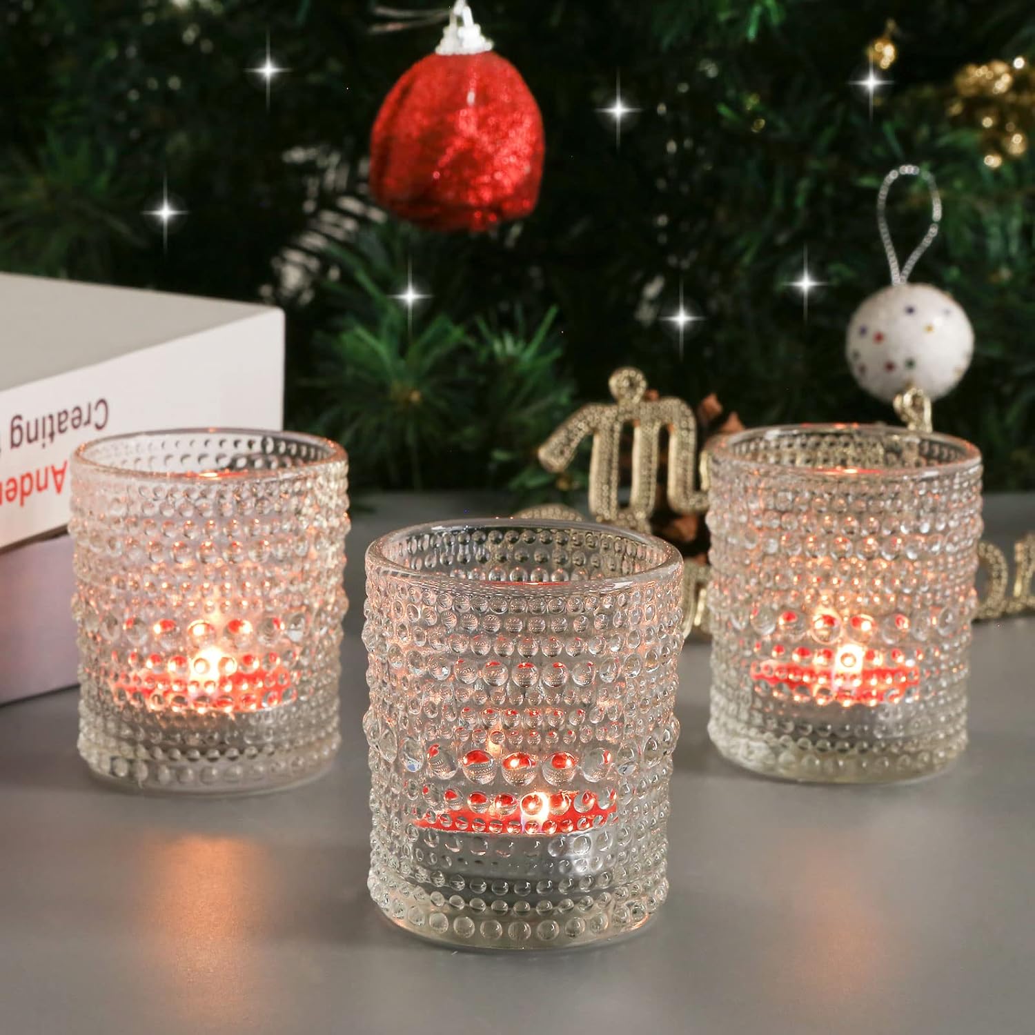 24 Pack Votive Candle Holders, Clear Glass Tealight Candle Holders DIY Wax Filling for Wedding, Tea Light Candles Holder for Home Table Decoration - Image 4