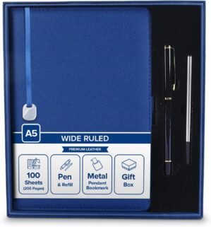 Premium Leather Notebook Gift Set w...