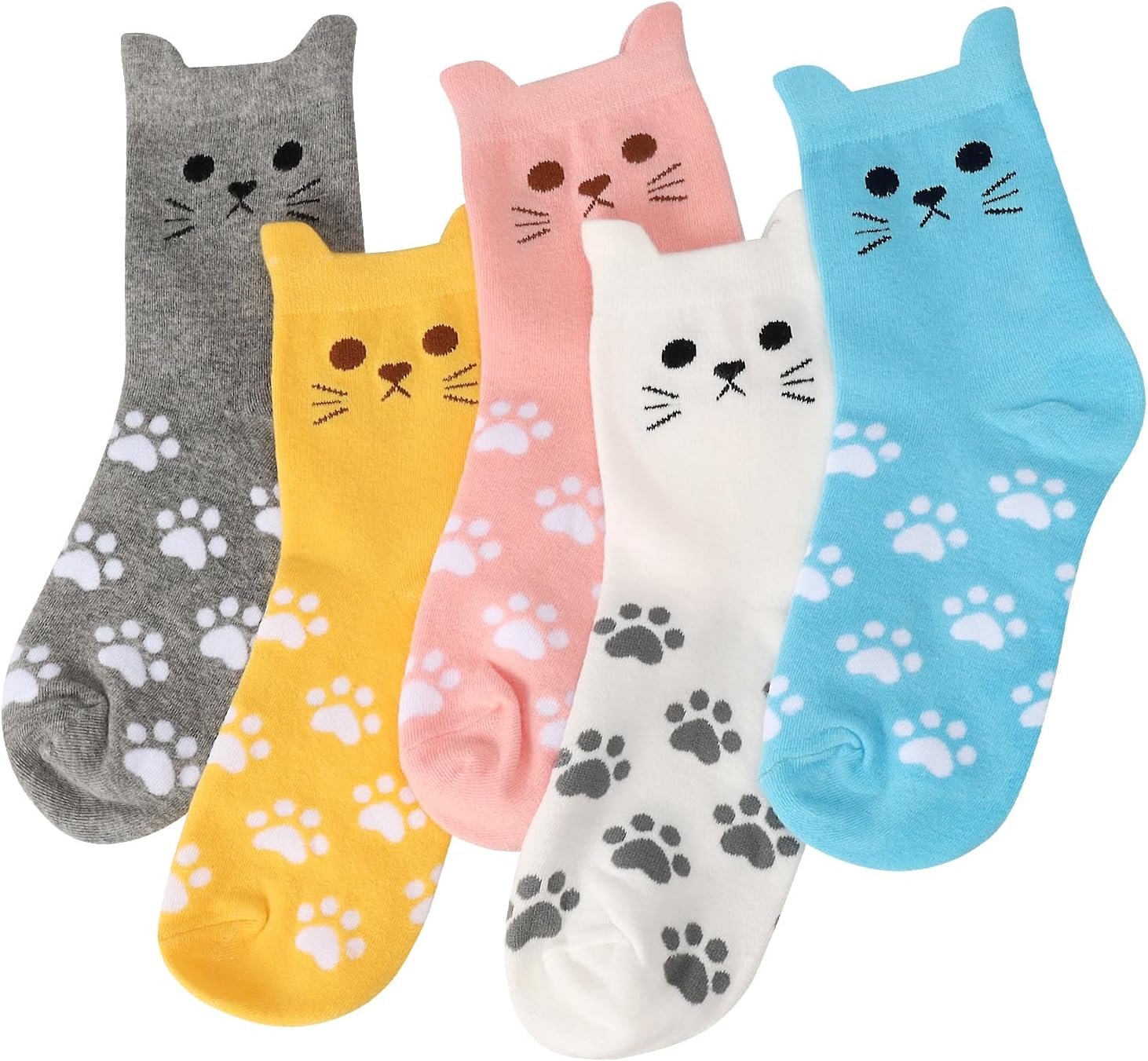 AGRIMONY Women's Cat Socks Cute Animal Socks Cat Mom Dog Mom Gifts for Women Teen Girls -Valentines Birthday Gifts for Wife
