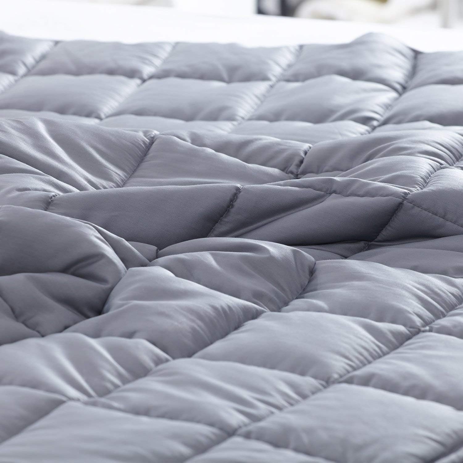 Waowoo Adult Weighted Blanket Queen Size (15lbs 60"x80") Heavy Blanket with Premium Glass Beads, (Dark Grey - Image 8