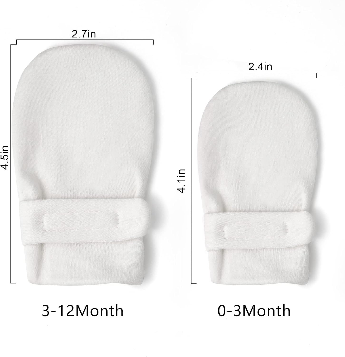 Newborn Baby No Scratch Mittens Stay On, 100% Cotton Breathable, Adjustable Infant Gloves for Baby Boys Girls Mittens - Image 6
