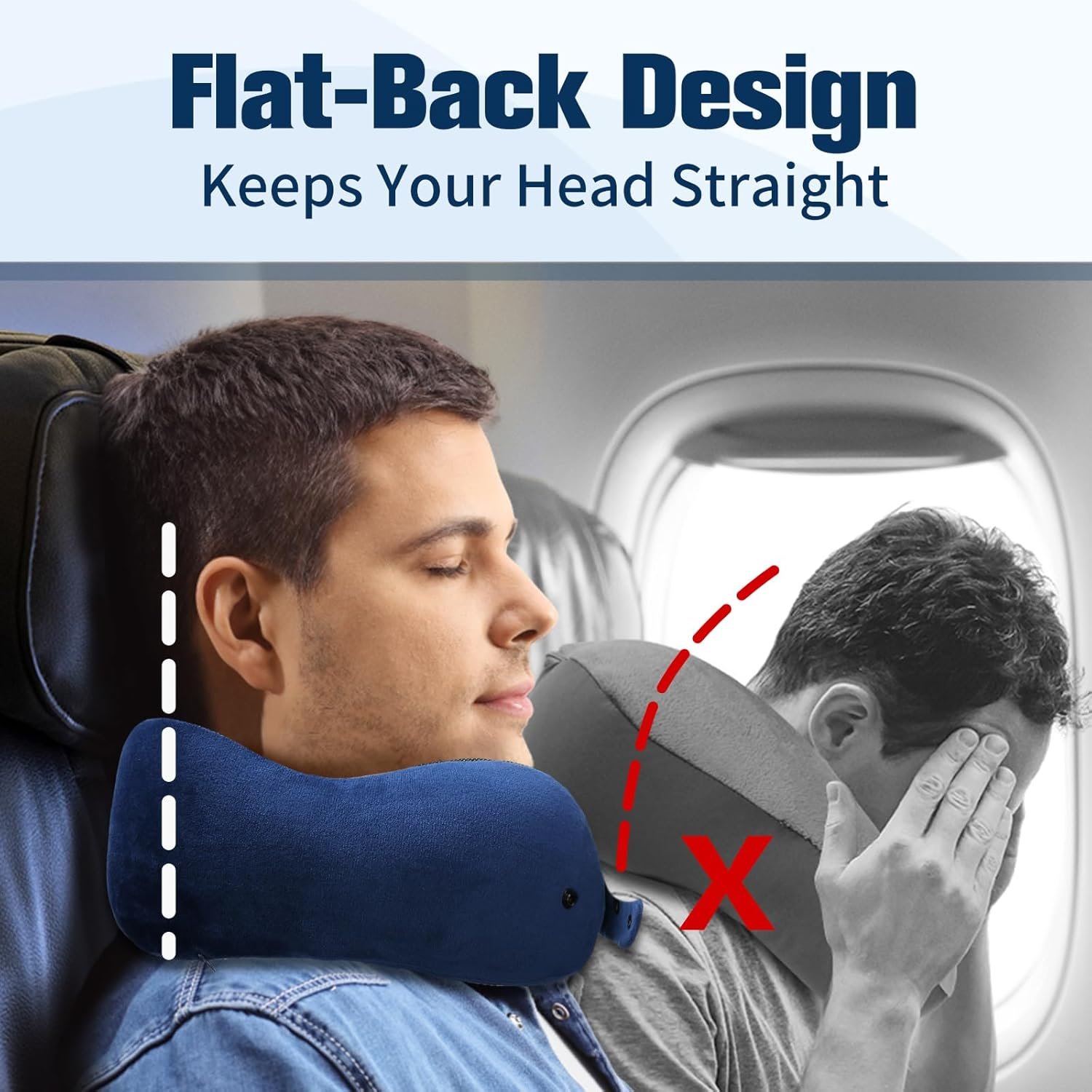 Cirorld Neck Pillow for Traveling, Travel Pillows for Airplanes,100% Pure Memory Foam Travel Neck Pillow, Adjustable Flight Pillow, Portable Plane Accessories with Eye Mask, Earplugs, Carry Bag - Image 4