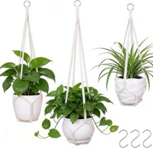 YIBOT 3 Pack Macrame Plant Hanger I...