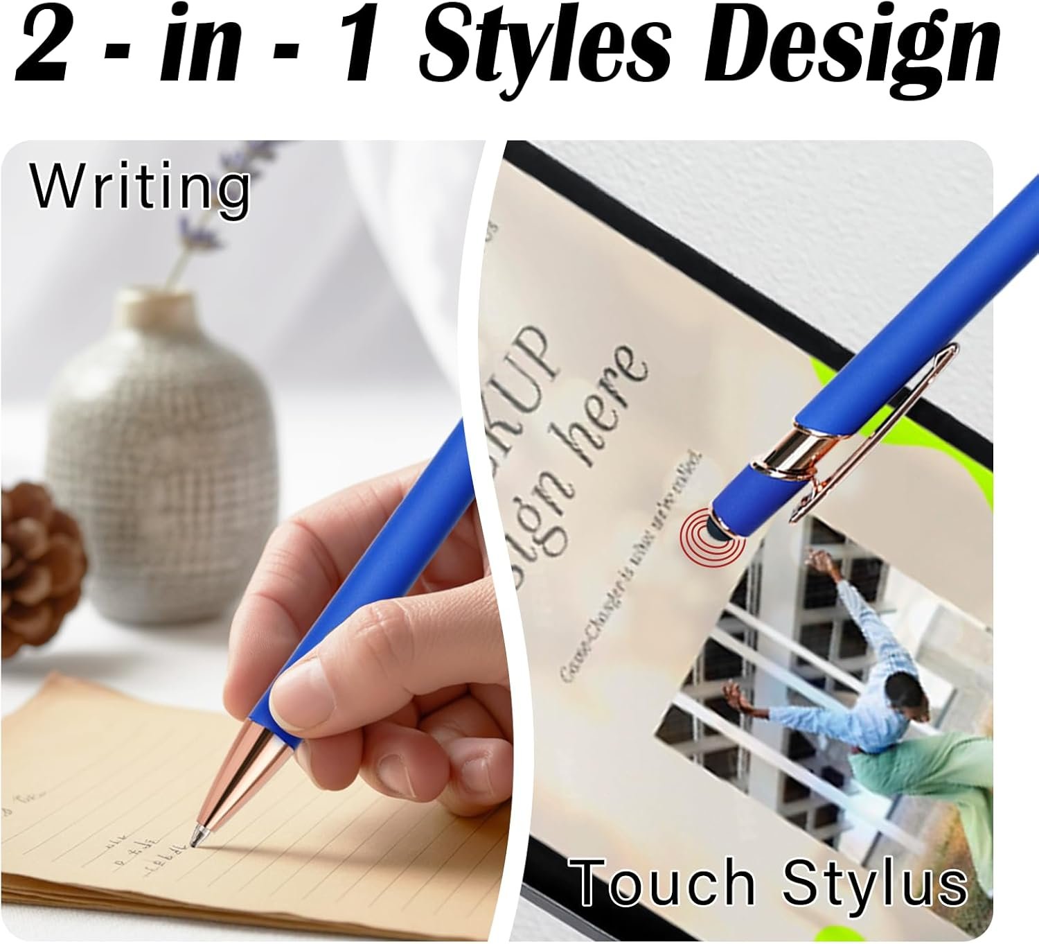 Bulk Custom Pens Personalized, Customized Pens with Name/Logo on Both Sides Gifts, Black Ink Engraved Ballpoint with Stylus, Ideal for Business, Birthday, Party, Wedding, School, Metal Material - Image 6