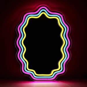 Kavaas Wavy Neon Mirror 16.9″...