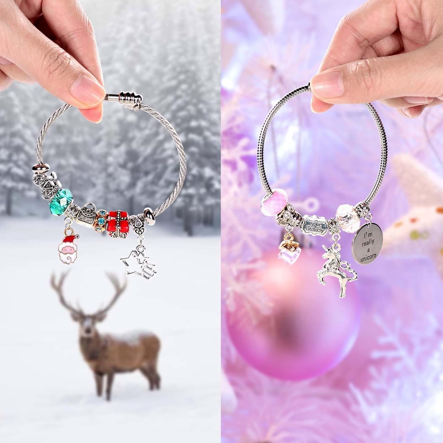 Girls Charm Bracelet Making Kit: Unicorn Toys for Girls Gifts 8-12 Years Old, Birthday Gifts 6 7 8 9 10 Year Old Girl Gift Ideas, Inspires Creativity Art and Crafts for Kids Age 6-8 Jewelry Making Set - Image 8