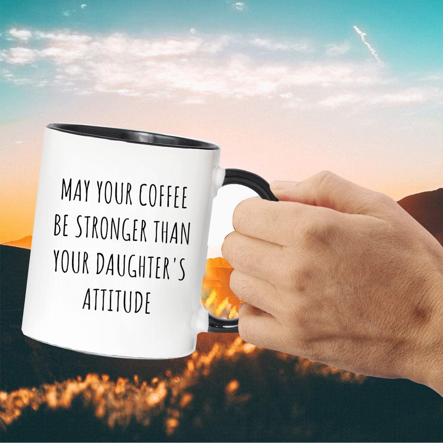 May Your Coffee Be Stronger Than Your Daughters Attitude Mugs Funny Parent Joke Mom Mugs Parents Mug Dad Mom Gift Father's Day Birthday Gift for Dad from Daughter Son Mugs - Image 6