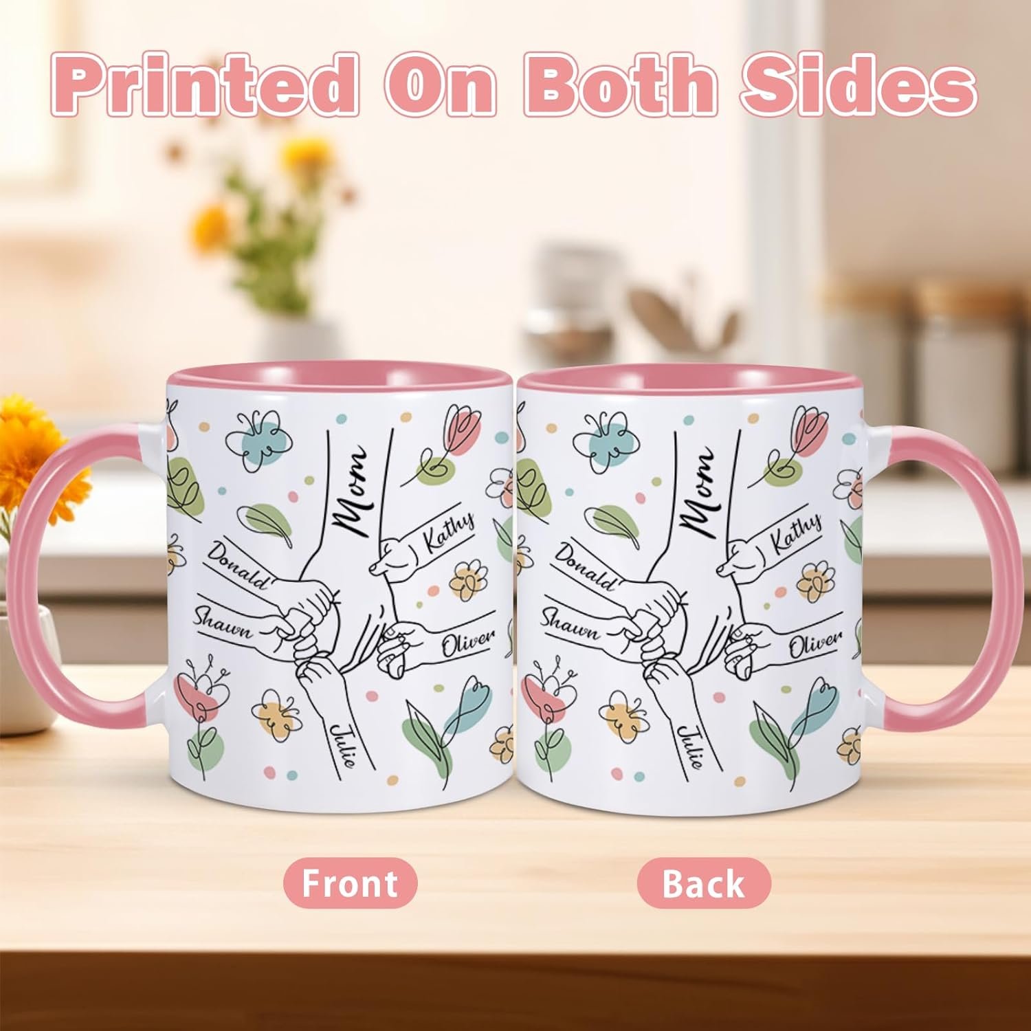 Gifts for Mom from Daughter Son, Personalized Mom Mug with Kids Name, Mom Birthday Gifts, Custom Mother Coffee Mug, Mothers Day Christmas Gifts for Grandma Daughter Wife Women,Best Mom Coffee Cup - Image 6