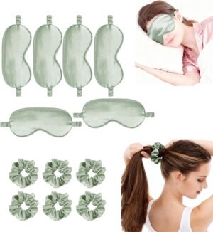 12Pcs Silk Sleep Masks Satin Eye Ma...