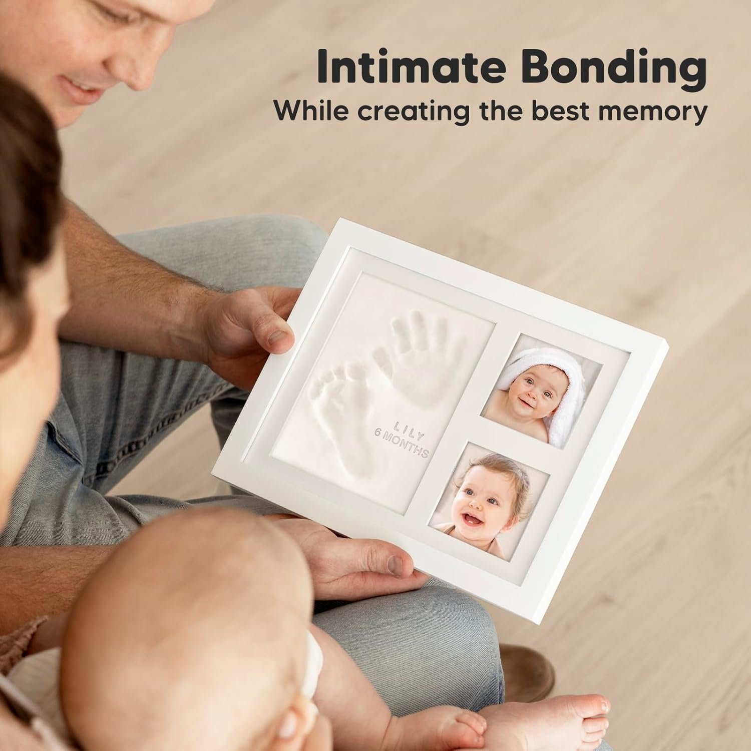 Baby Hand and Footprint Kit - Quick Dry Clay Baby Footprint Kit, Newborn Keepsake, Nursery Picture Frame for Boys, Girls, Personalized Gifts for Shower & Registry, New Mom Gift (Alpine White) - Image 9