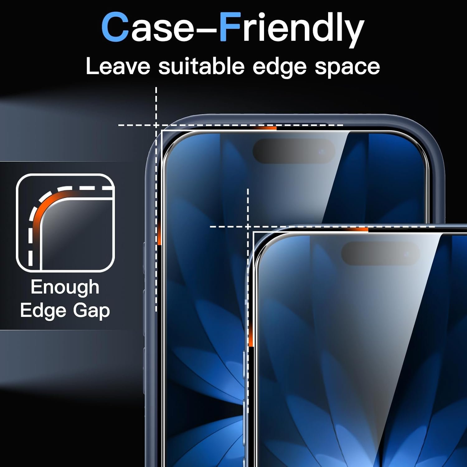 JETech Screen Protector for iPhone 17 6.3-Inch, Tempered Glass Film with Easy Installation Tool, 9H Hardness, Case-Friendly, 3-Pack - Image 7