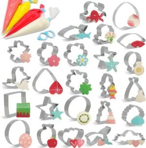 Metal Cookie Cutter 25-Piece set,Va...