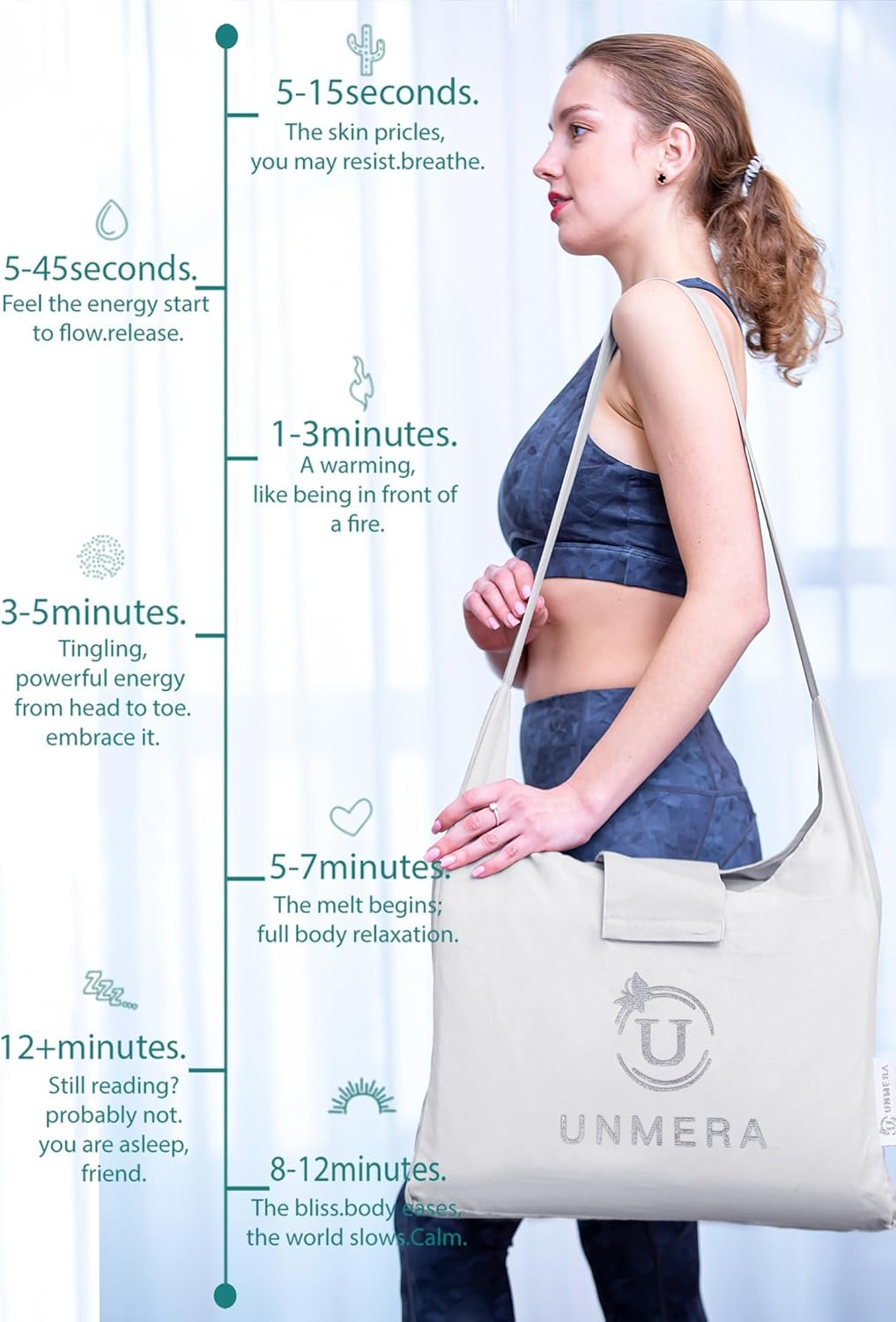 UNMERA Acupressure Mat and Pillow Set,Natural Eco Linen & Coconut Fiber Filling,for Back/Neck Pain Relief, Sciatic, Headache and Muscle Relaxation, Comes with Carrying Bag - Image 6