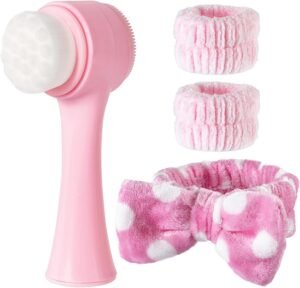 Facial Cleansing Brush 2 in 1, Sili...
