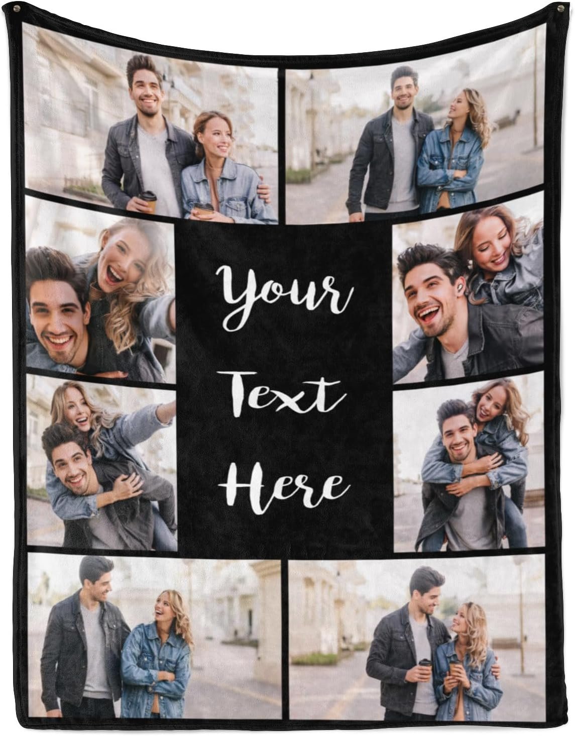 Custom Blanket with Photo Personalized Blankets and Throws Picture Blanket for Fathers Day Birthday Customized for Dad Mom Couple