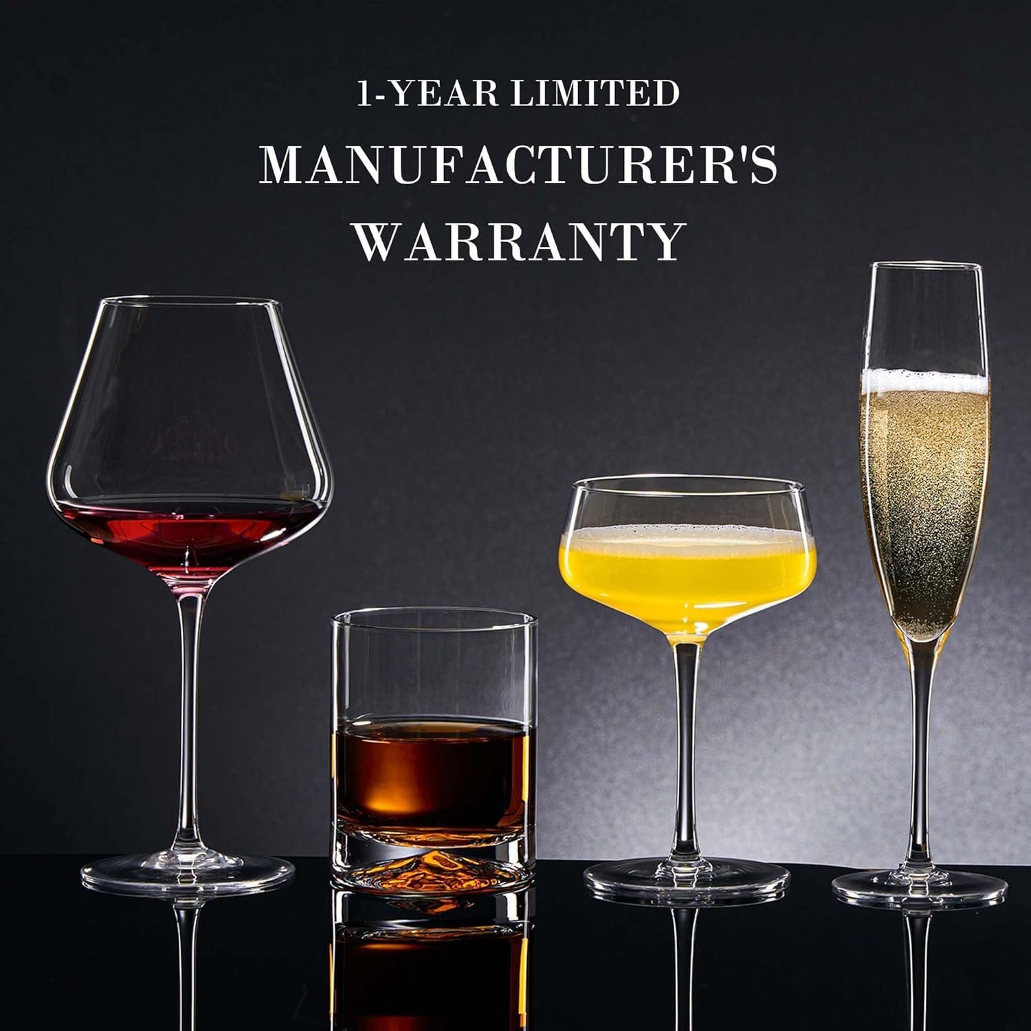 JBHO Martini Glasses, Crystal Coupe Glasses Set of 4, 10 Oz, Large and Fancy Cocktail Glasses, Hand-Blown Champagne Coupe Glasses for Espresso Martini, Manhattan as Bar Glassware or Mother's Gift - Image 7