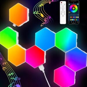 TISOFU 8 Pack Hexagon Lights LED Wa...