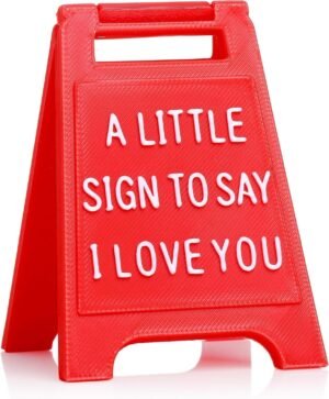 Romantic Mini Desk Sign with “I L...