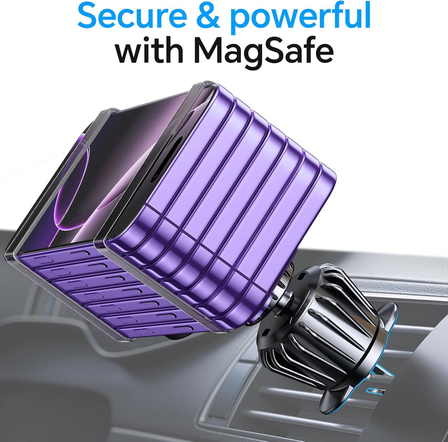 Kaistyle for Magsafe Car Mount【20 Strongest Magnets】Magnetic Phone Holder for Car Phone Holder Mount Dash【360°】Cell Phone Mount for Car Accessories for Women Men iPhone 17 Pro Max Air 16 15 14 13 12 - Image 9