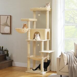 PEQULTI Tall Cat Tree for Large Cat...