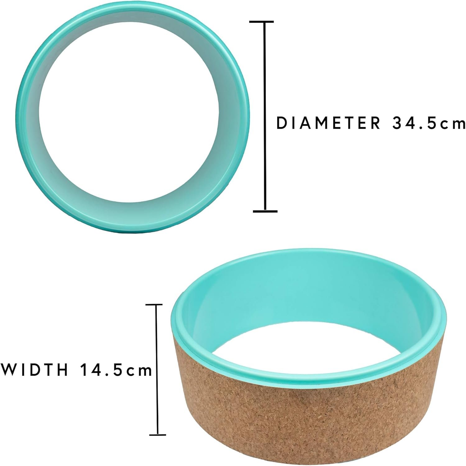 Myga Yoga Wheel,Exercise Prop for Back Pain, Yoga Poses, Pilates, Stretches, Backbend Inversions and Bridge Position,Improves Flexibility, Balance and Core Strength - Image 3