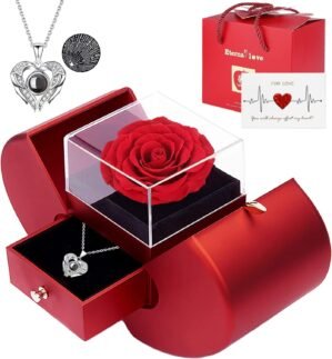 Preserved Real Rose with I love you...