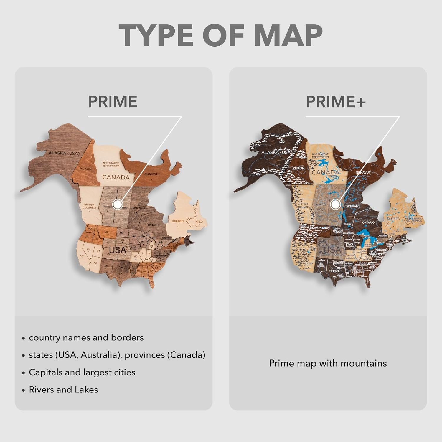 Enjoy The Wood 3D LED 3.0 Wood World Map Wall Art Modern Home Decor Gifts LED Lighting Wall Decor Housewarming Gift Idea Travel Wooden Maps Pinboard with Backlighting (Wall Art) - Image 4