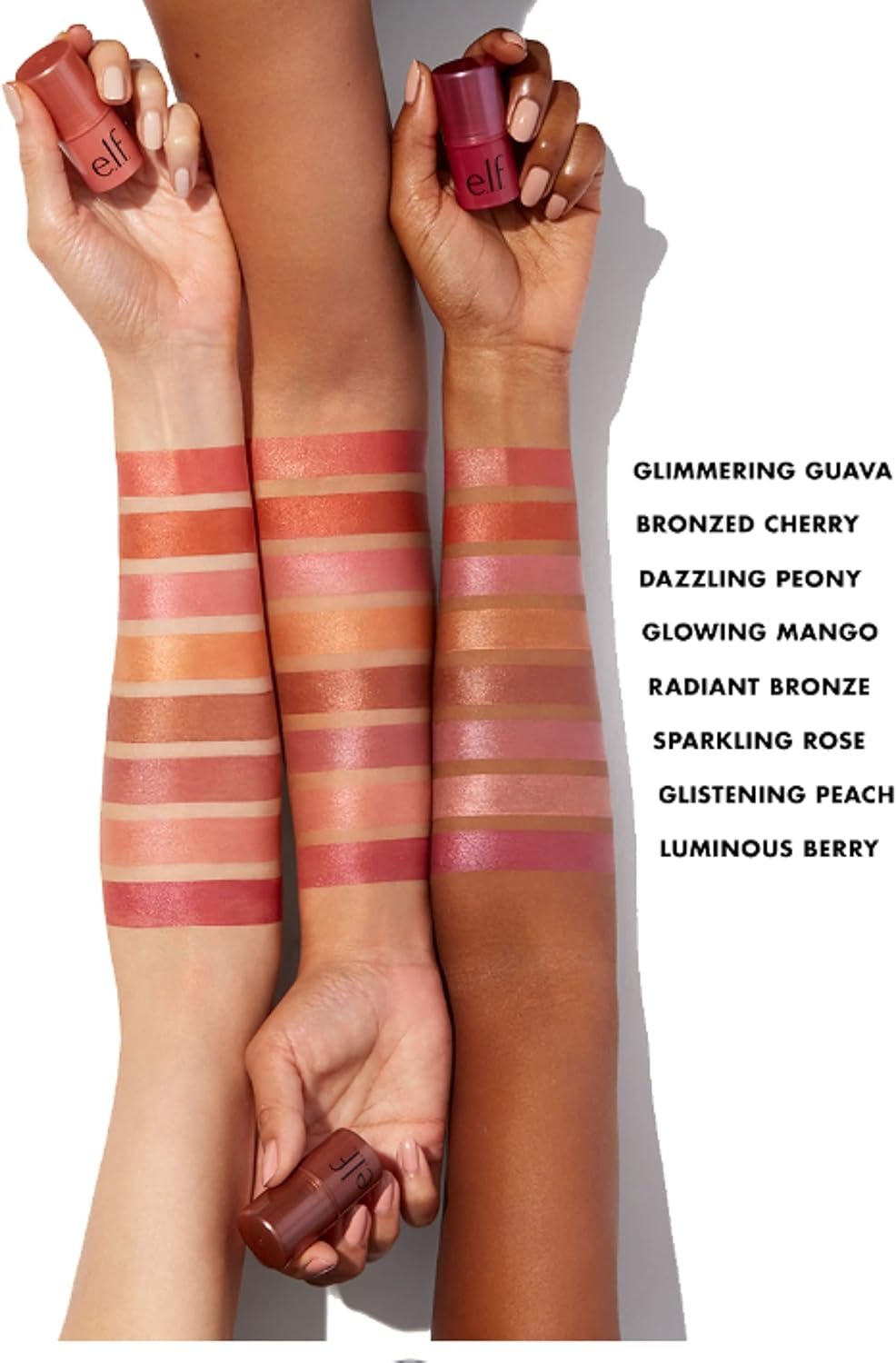 e.l.f. Monochromatic Multi Stick, Luxuriously Creamy & Blendable Color, For Eyes, Lips & Cheeks, Bronzed Cherry, 0.17 Oz (5g) - Image 3