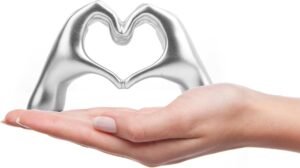 Small Heart Hands Sculpture Decor f...