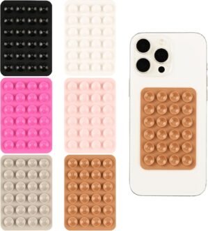 6 Pcs Adhesive Silicone Phone Sucti...