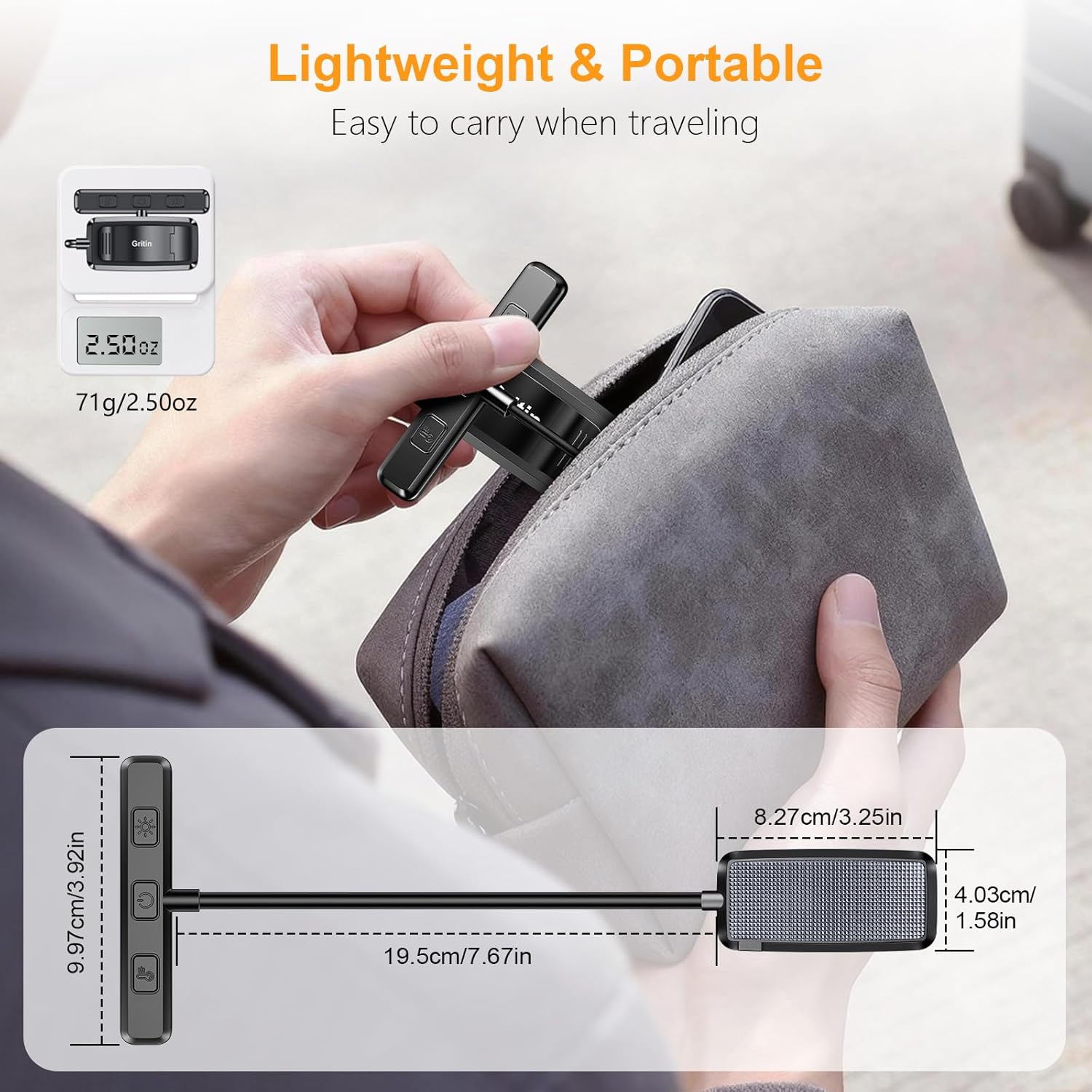 Gritin 19 LED Rechargeable Book Light for Reading in Bed with Memory Function- Eye Caring 3 Color Temperatures,Stepless Dimming Brightness,90 Hrs Runtime Lightweight Clip on Light for Book Lovers - Image 8