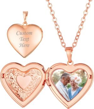 Custom4U Personalized Heart Locket ...