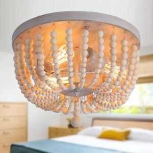 Q&S Wood Beaded Chandelier,Boh...