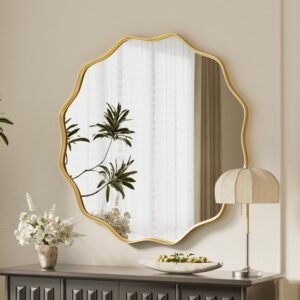 VooBang Gold Scalloped Circle Mirro...