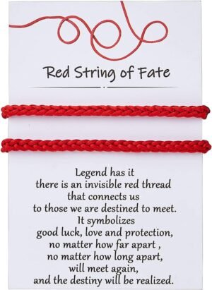 Desimtion Couples Bracelets Red Str...