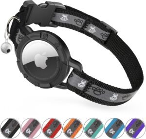 Reflective AirTag Cat Collar, Integ...