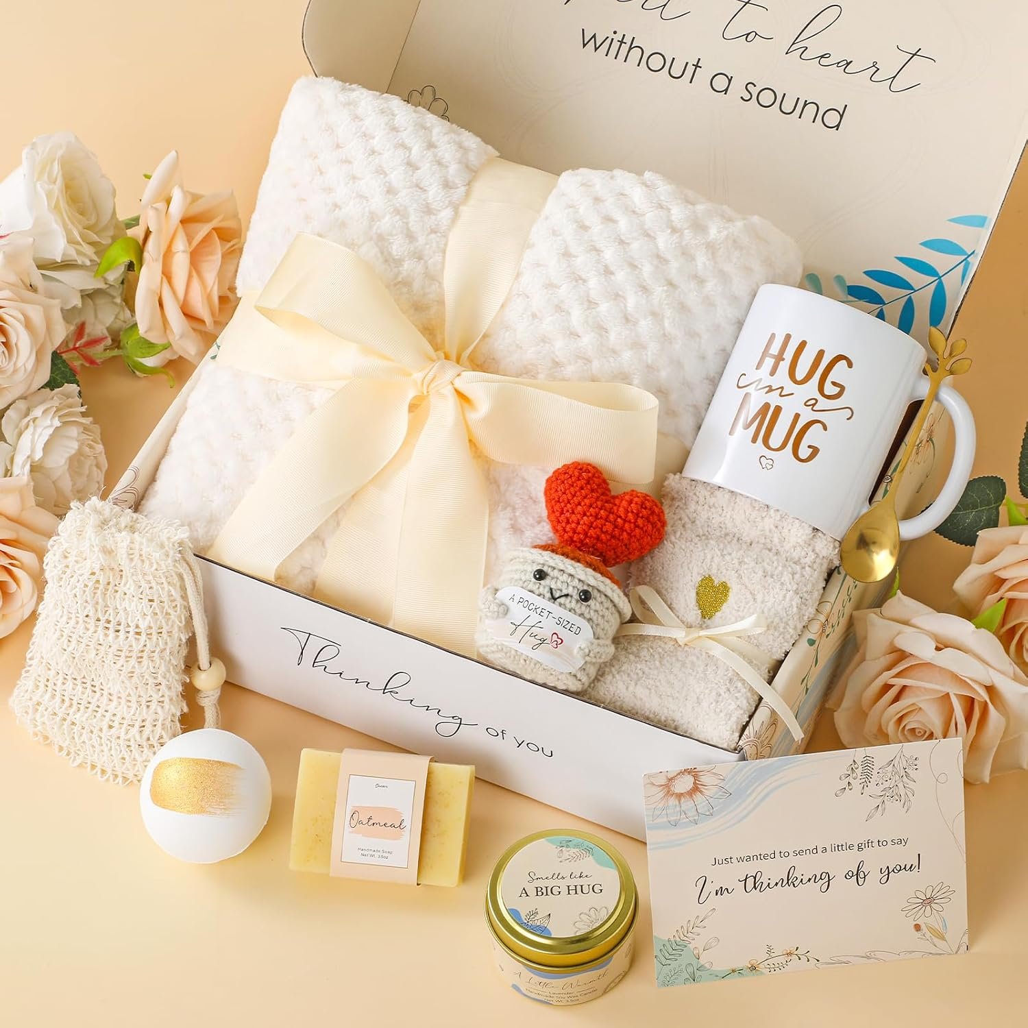 Self Care Gifts for Women Birthday Box Spa Basket Set Get Well Soon Gift for Women After Surgery Care Package Thinking of You For Wife Her New Mom Sister Female Coworker Teacher Best Friend Teen Girls - Image 8