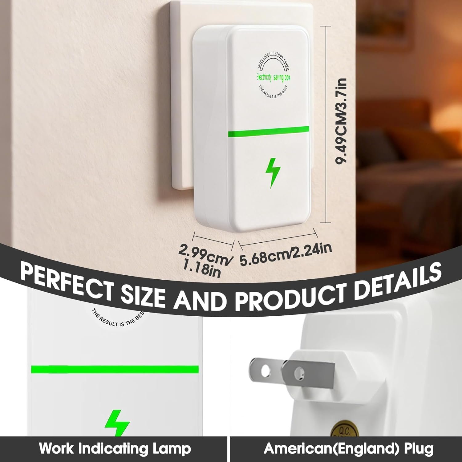2pcs Energy Power Saver Smart Plugs, Electric Energy Saver Power Device Electricity Saving Boxes for Home, Office - Image 2