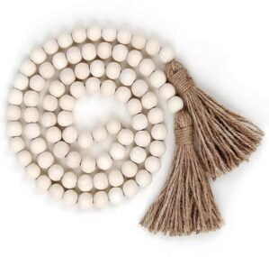 Wood Bead Garland Coffee Table Deco...