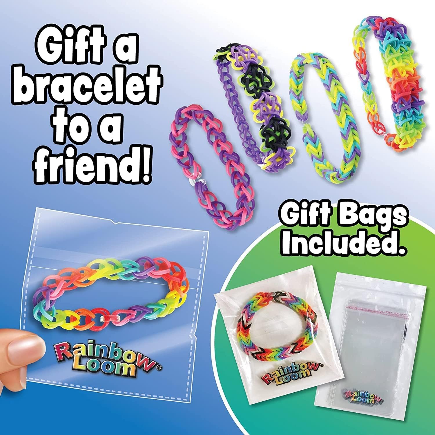 Rainbow Loom MEGA Combo Set, Features 7000+ Colorful Rubber Bands, 2 Step-by-Step Bracelet Instructions, Organizer Case, Great Gift for Kids 7+ DIY Craft, STEAM - Image 9