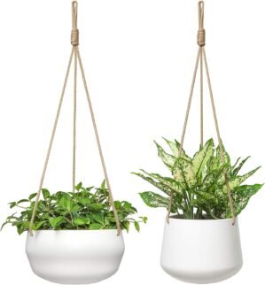 Mkono Ceramic Hanging Planter of Sh...