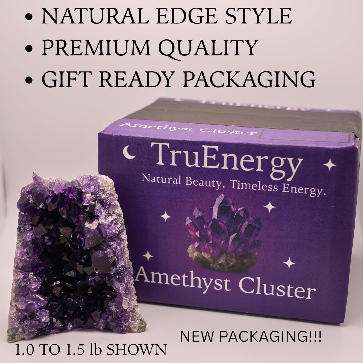 TRUENERGY Natural Amethyst Crystal Cluster – 0.5 To 12 Pounds Dark Purple Grade AAA Raw Quartz Amethysts Stone – Great For Home Decoration, Positive Energy, & Healing Crystals Amatista piedra - Image 3