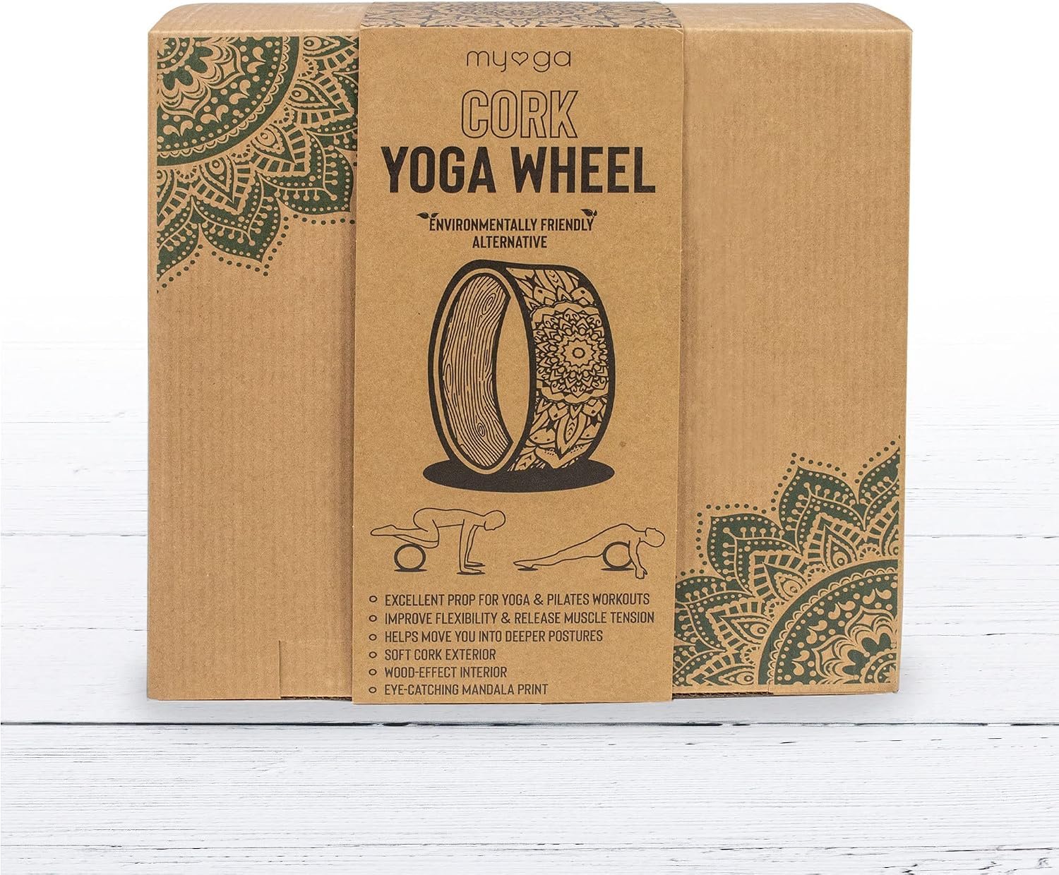 Myga Yoga Wheel,Exercise Prop for Back Pain, Yoga Poses, Pilates, Stretches, Backbend Inversions and Bridge Position,Improves Flexibility, Balance and Core Strength - Image 6